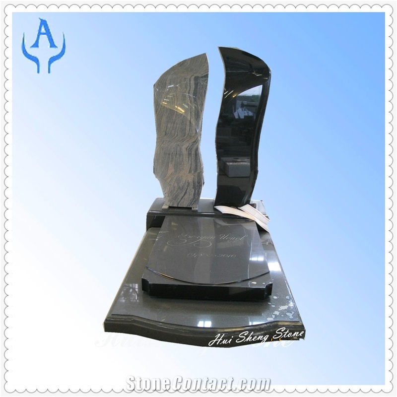 Granite Wave Sand and Shanxi Black Monument Tombst, Black Granite