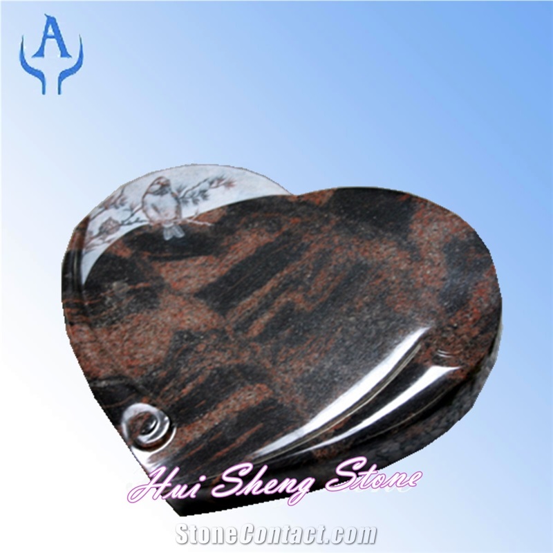 Monument Accessories Heart, Brown Granite