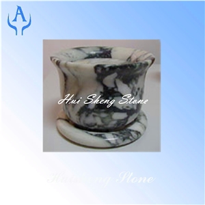Multicolor Marble Flower Pot, Planter