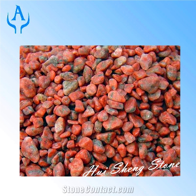 Red Gravel Landscaping, Cobble Red Marble