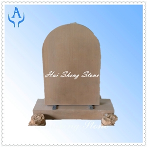 Sandstone Brown Monument Headstone, Brown Sandstone