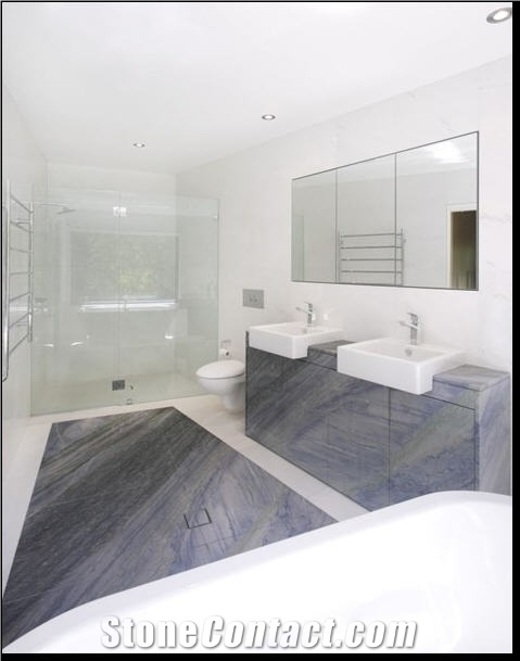 Azul Imperiale Quartzite Bath Design, Azul Imperiale Blue Quartzite Bath Design