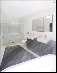 Azul Imperiale Quartzite Bath Design, Azul Imperiale Blue Quartzite Bath Design