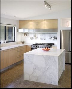Calacatta Marble Kitchen Design, Calacatta White Marble Kitchen Design