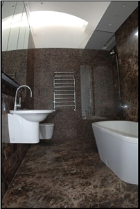 Marron Emperador Bath Design, Marron Emperador Brown Marble Bath Design