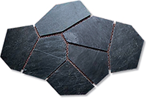 Black Crazy Pattern Slate Pavers,black Flagstone