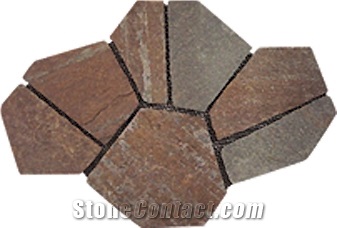 Brown Crazy Pattern Slate Pavers,brown Flagstone