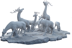 Granite Animal Sculpture,sculpture Of Deers