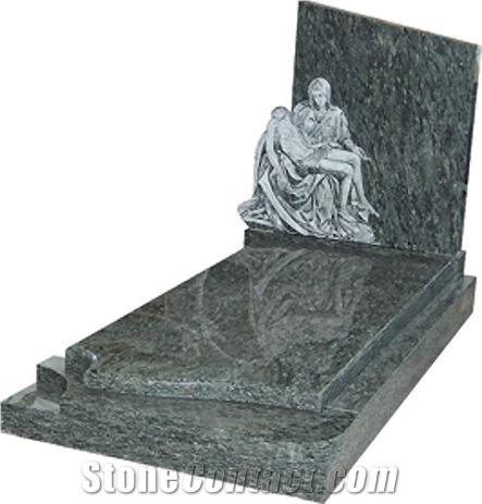 Green Granite Tombstone