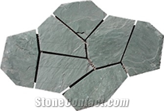 Green Crazy Pattern Slate Pavers,green Flagstone