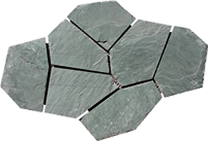 Green Crazy Pattern Slate Pavers,green Flagstone