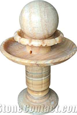 Yellow Onyx Fountain Ball