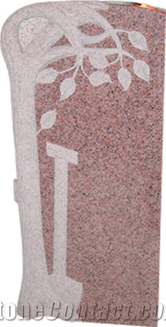 Sanxia Red Granite Tombstone