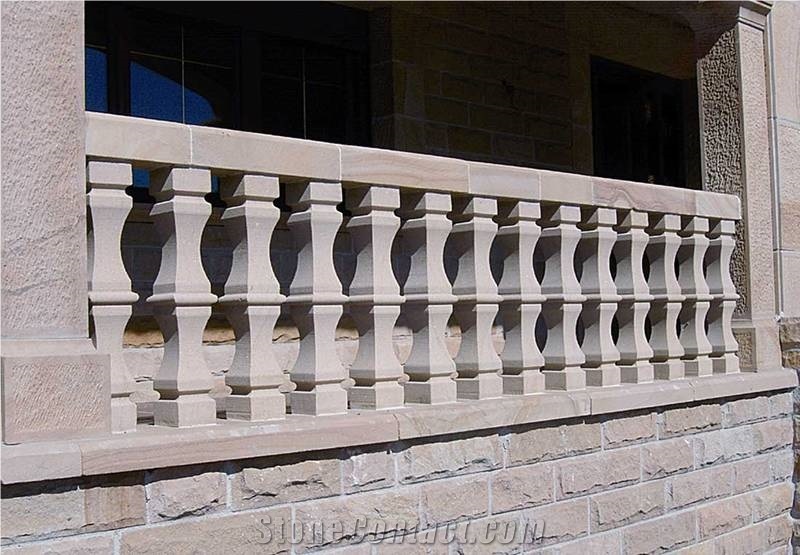Arenisca De Regumiel Balustrade, Arenisca De Regumiel Beige Sandstone Balustrade