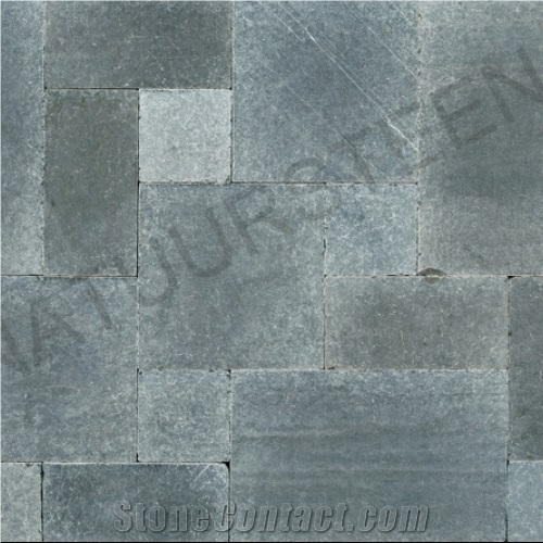 Vietnam Blue Stone Surface Honed, Tumbled Edges Pa