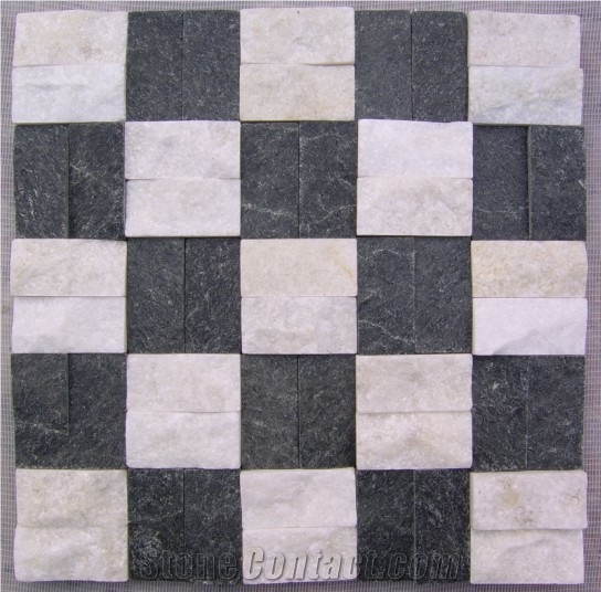 Multicolor Natural Quartzite Mosaic