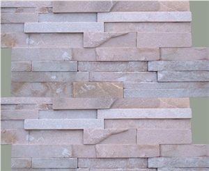 Stacked Stone Wall Panel, Pink Quartzite Stacked Stone Stacked Stone Wall Panel, Pink Quartzite Stacked Stone