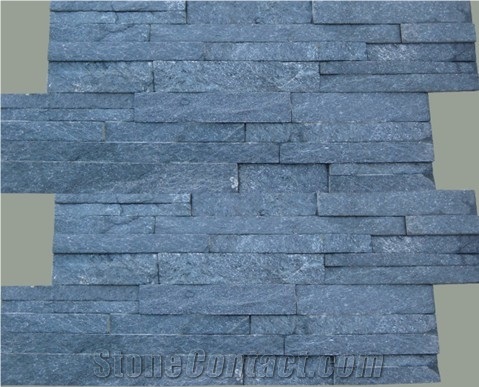 Stacked Stone Wall Panel, Pink Quartzite Stacked Stone