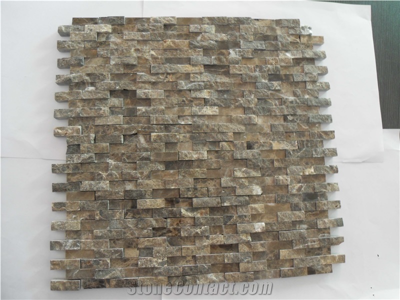 Dark Emperador Ledge Stone, Dark Emperador Brown Marble Ledge Stone