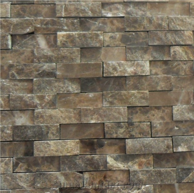 Dark Emperador Ledge Stone, Dark Emperador Brown Marble Ledge Stone