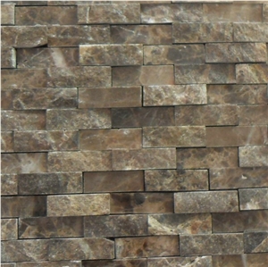 Dark Emperador Ledge Stone, Dark Emperador Brown Marble Ledge Stone