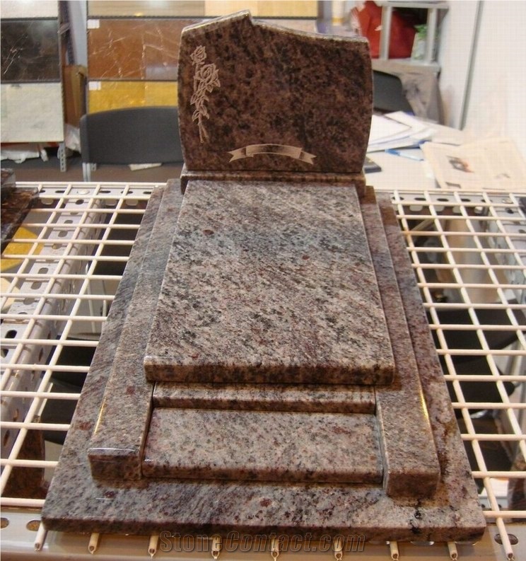 Granite Tombstone/monument, Brown Granite Tombstone