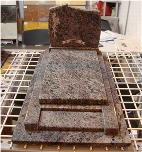Granite Tombstone/monument, Brown Granite Tombstone Granite Tombstone/monument, Brown Granite Tombstone
