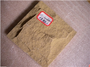China Beige Sandstone Double Side Mushroom Stone for Wall Stone Cladding