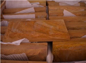 China Yellow Sandstone Mushroom Wall Tiles