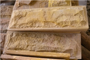 China Yellow Sandstone Sandstone Mushroom Stone for Wall Cladding /Wall Panel