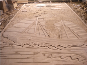 Xl Beige Sandstone Relievo
