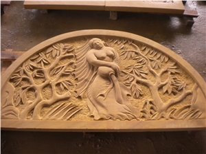 XL Yellow Grainy Sandstone Relief