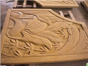 XL Yellow Grainy Sandstone Relief