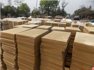 Yellow Dull Grainy Sandstone Tiles, China Yellow Sandstone Yellow Dull Grainy Sandstone Tiles, China Yellow Sandstone