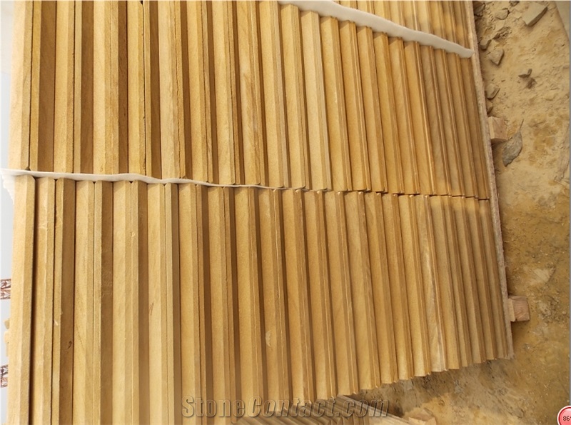 Yellow Dull Grainy Sandstone Tiles, China Yellow Sandstone