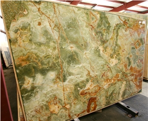 Verde Multicolor, Pakistan Green Onyx Slabs & Tiles