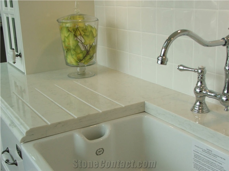 Bianco Carrara Kitchen Top, Bianco Carrara White Marble Kitchen Top