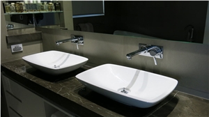 Pietra Grey Limestone Bath Design, Bath Top