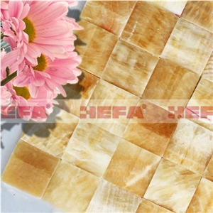 XMD0030-1Honey Onyx 3D Stone Mosaic, Yellow Onyx Mosaic