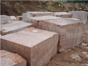 Fethiye Rose Marble Block, Turkey Red Marble
