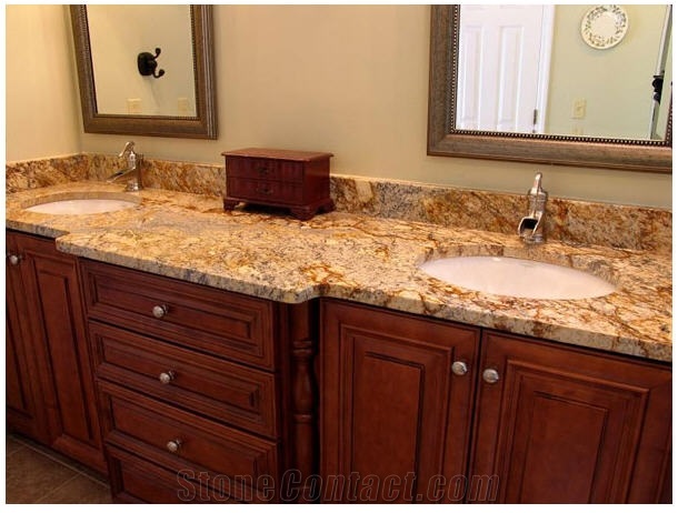 Lapidus Gold Granite Vanity Top, Lapidus Gold Yellow Granite Vanity Top