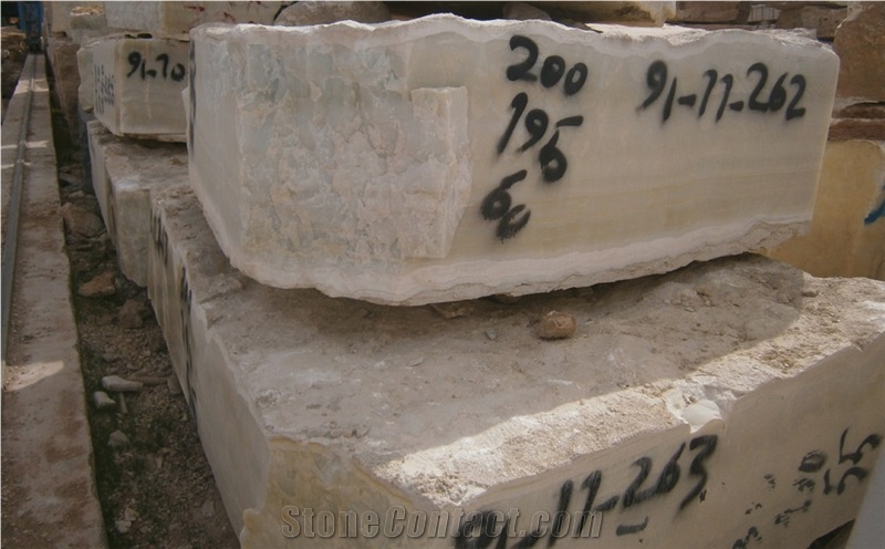 White Iran Onyx Block