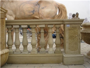 Balustrade Railings, HY Yellow Limestone Balustrade
