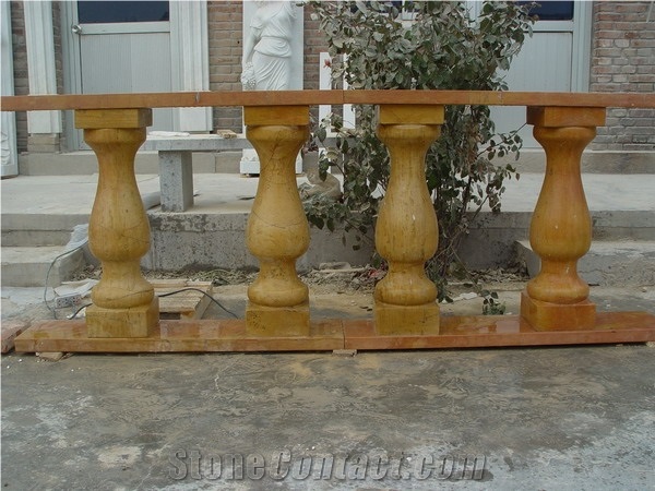 Balustrade Railings, HY Yellow Limestone Balustrade