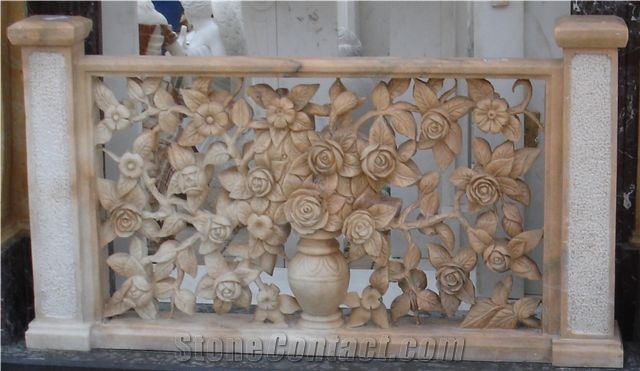 Balustrade Railings, Hy Pink Marble Balustrade