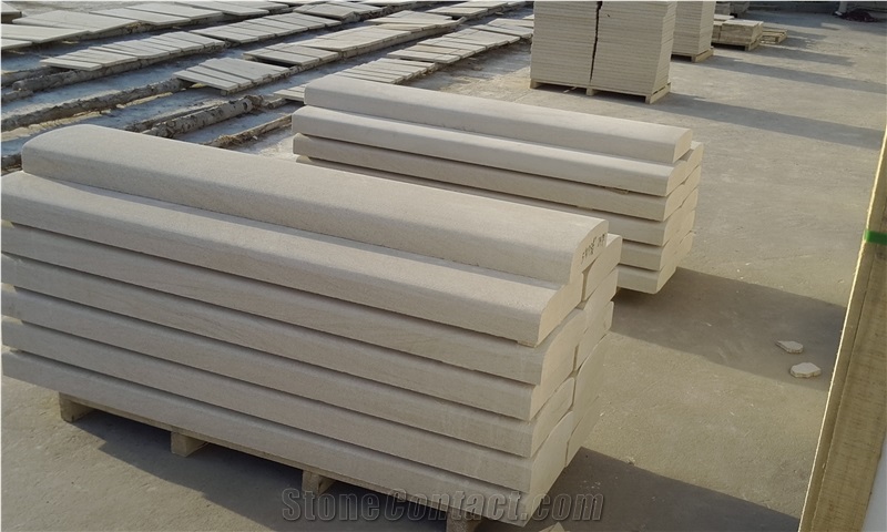 Balustrade Railings, Sx Beige Sandstone Balustrade and Carved Railing