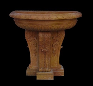 Pedestal Sinks, HY Yellow Limestone Sinks