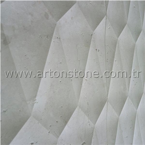 Beige Marble 3d Cnc Wall Panel