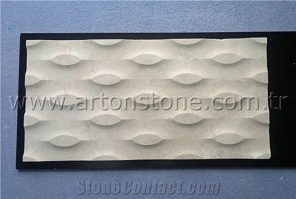 Beige Marble 3d Cnc Wall Panel
