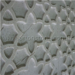 Beige Marble 3d Cnc Wall Panel